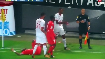 Hamza Mendyl Sent Off For A Sick Tackle vs Rennes!