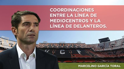 Coordinación entre la línea de medios y delanteros, Valencia de Marcelino