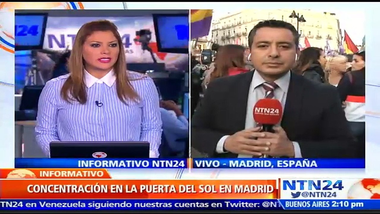 Decenas de personas se congregaron en Madrid para rechazar la aplicación del artículo 155 de la Constitución española