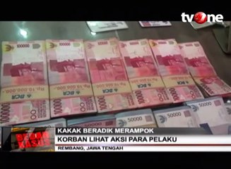 Rampok Uang Ratusan Juta, Kakak Beradik Ditembak Polisi