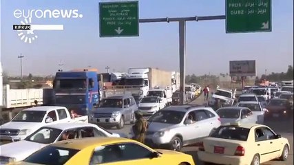 Download Video: ‘Not safe’: Kurds flee Kirkuk after Iraqi forces take over