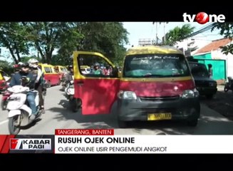 Rekannya Dianiaya, Ratusan Ojek Online Rusak Empat Angkot