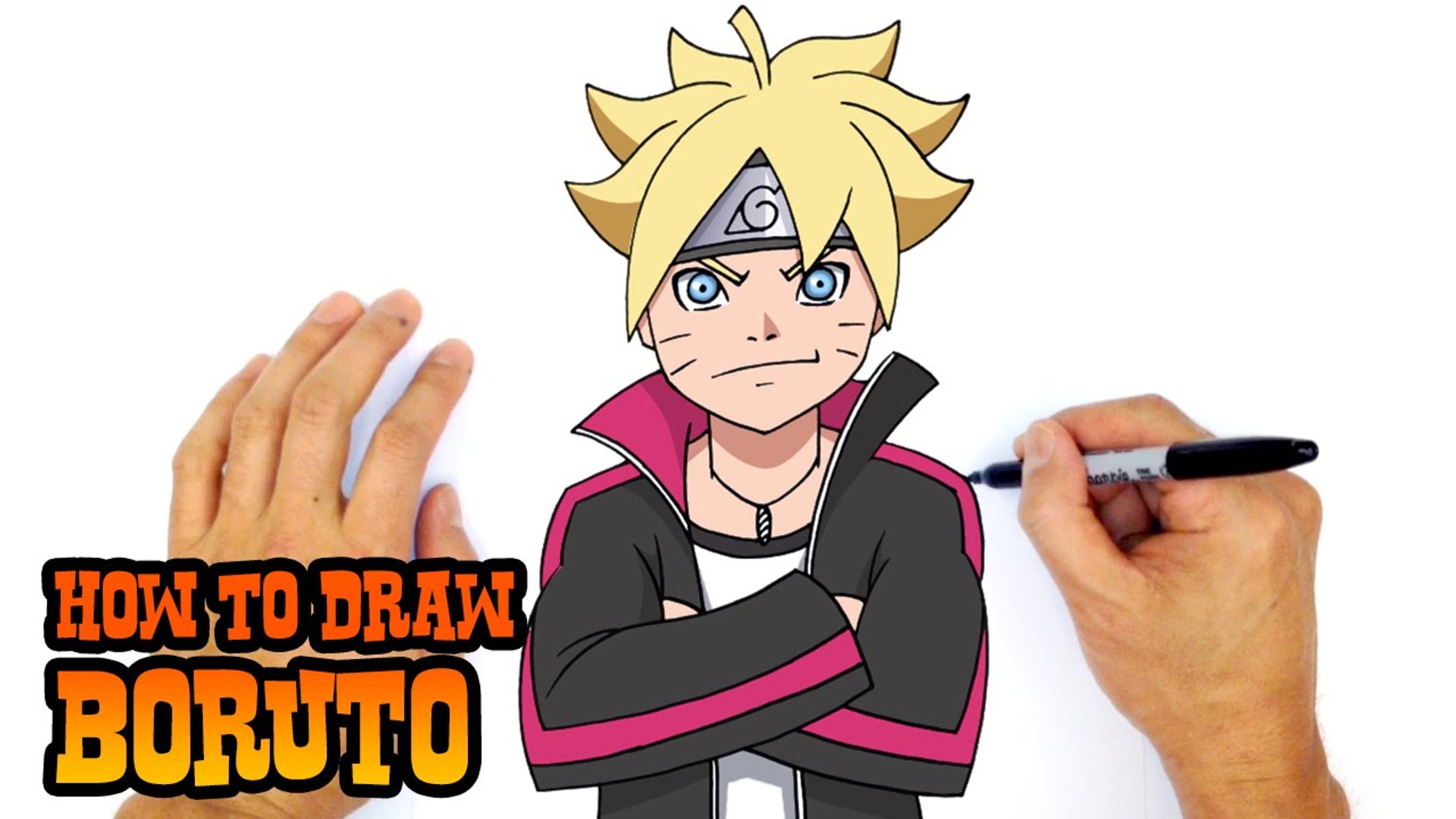 Drawing Boruto and Naruto 