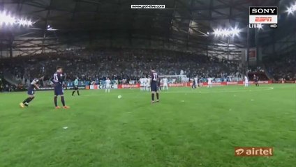 Résumé Marseille 2-2 PSG but Incroayble Cavani Coup-Franc 22.10.2017