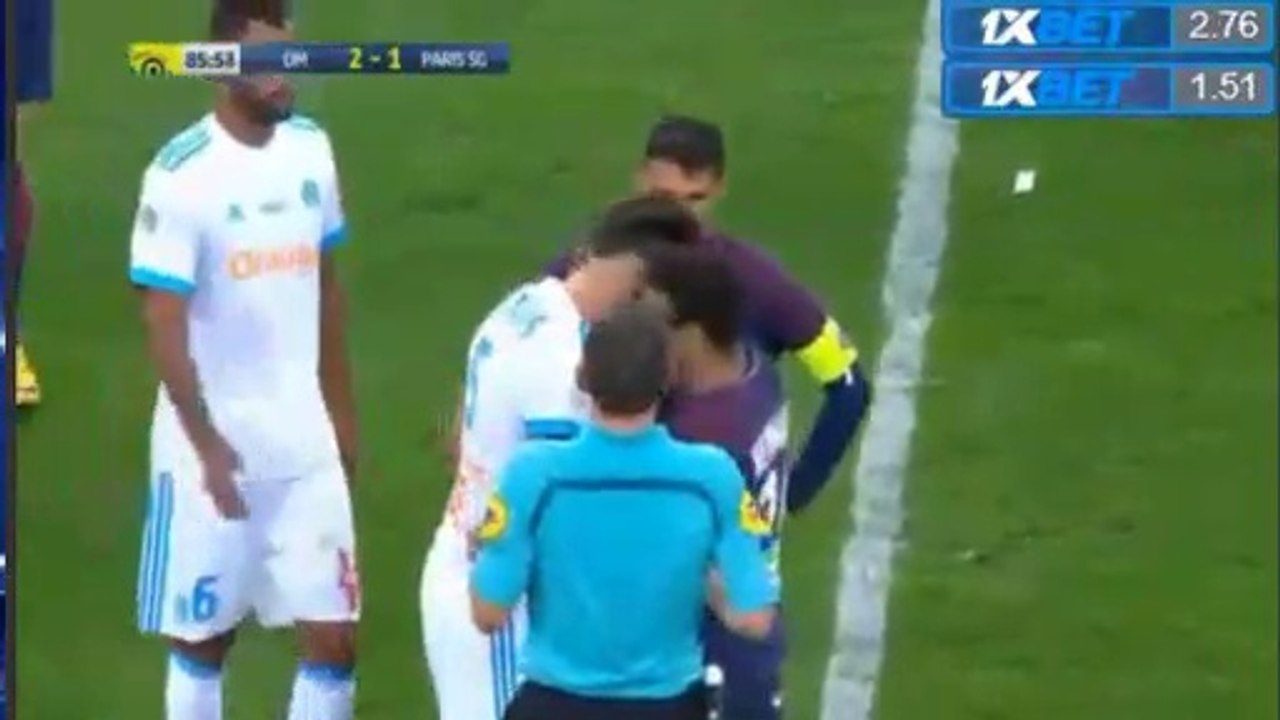 Neymar RED CARD HD - Marseille 2-1 Paris SG 22.10.2017