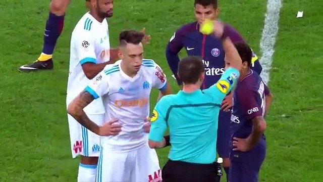 Neymar RED CARD vs Marseille | Marseille vs PSG 2-2 - 22/10/2017 HD