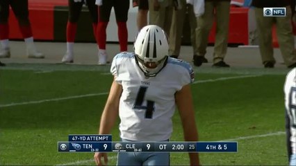 Ryan Succop misses game-winning FG, but Browns called a timeout