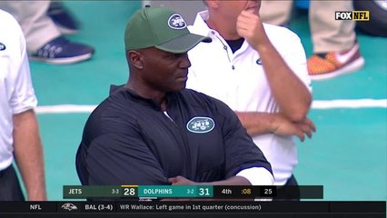 Robby Anderson reacts with frustration on sideline