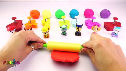 Learning Videos for Children: Paw Patrol Skye & Chase Pups Play Lion Turtle Truck Play doh Molds