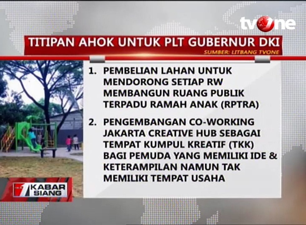 Titipan Ahok untuk PLT Gubernur DKI Jakarta