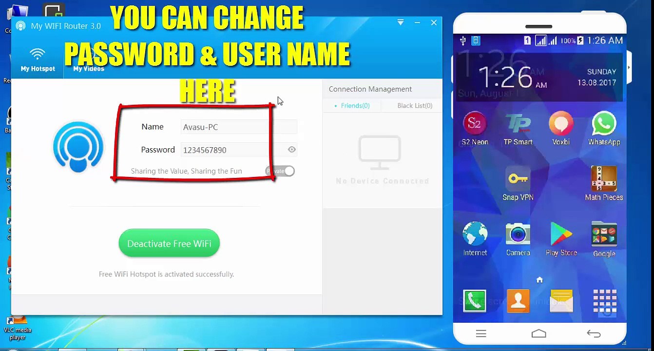 how to create wifi connection without router from cable using