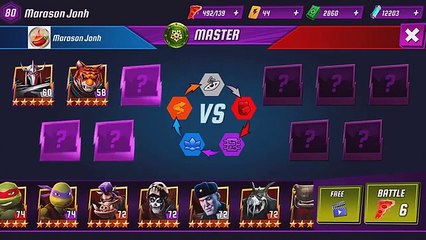 TMNT Legends PVP​​ 418 (Tiger Claw, Shredder, Rahzar, FishFace)