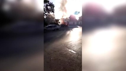 Seyir Halindeki Araç Alev Alev Böyle Yandı