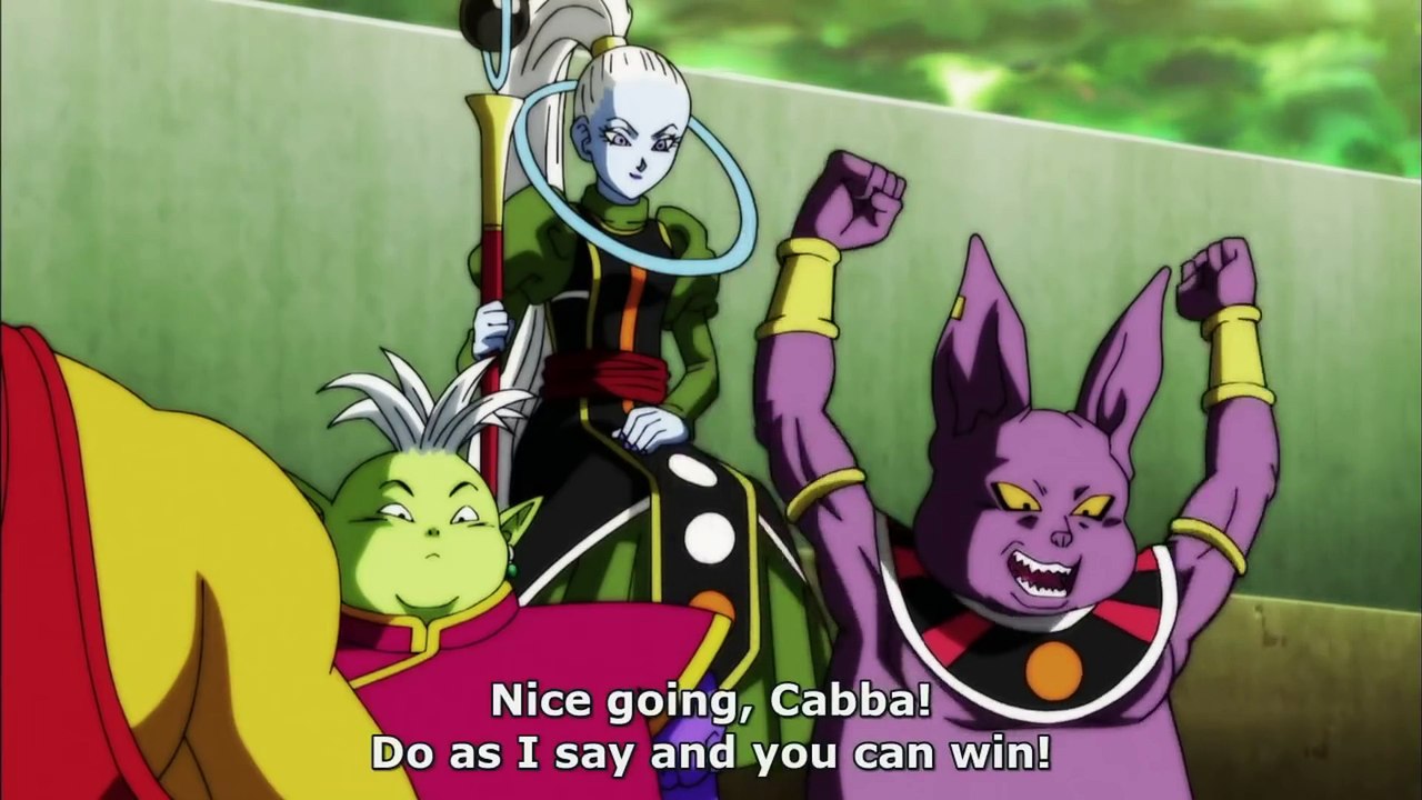 Toppo Confronts Vegeta (Frieza Attacks Cabba)