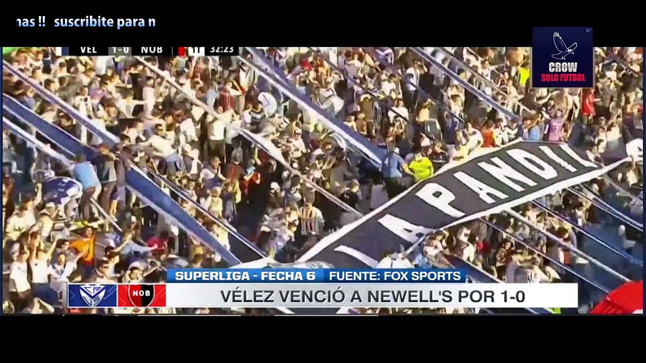 VELEZ 1 - NEWELLS 0 -- RESUMEN Y GOLES -- FECHA 6 SUPERLIGA