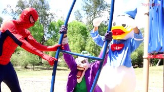 How do Spiderman Changes Colors? w/ Donald Duck & Joker in Real Life