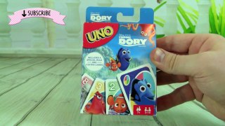 Finding Dory UNO Game! FUN Finding Dory Games Mattel Toy! Dory, Nemo, Hank & Finding Dory Charer