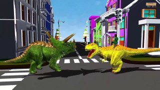 Hulk Dinosaur Finger family 3d Animation - Colors captain America Nursery rhymes for Kids