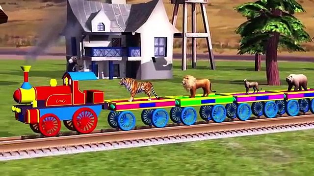 Wild Animals Names and Sounds with Wild Animals Train For Kids | Learning Wild Animals with Sounds