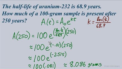 Exponential Equations: Half-Life Applications