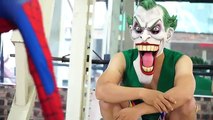 Little Spiderman is Gymer Joker fail Frozen Elsa & Police Arrest Venom kidnap baby Superhero funny