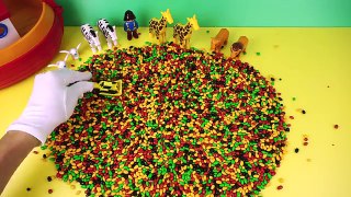 Video for Kids Learning to Count 0 to 10 with Candy Numbers! Playmobil Noahs Ark with Treasure Hunt