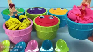 Play Doh Smiley Face Ice Cream Cups Surprise Toys Little Mermaids Fun Video for Children & Toddlers