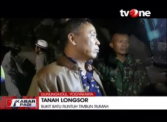 Longsor, Bukit Batu Runtuh Timbun Rumah