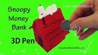 How to make Snoopy Money Bank/ 3D Pen DIY Tutorial by Creative World