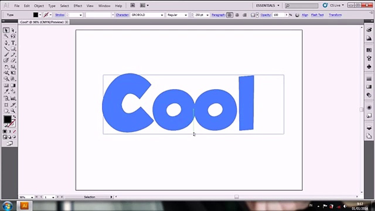 Melted Chocolate Text with Illustrator
