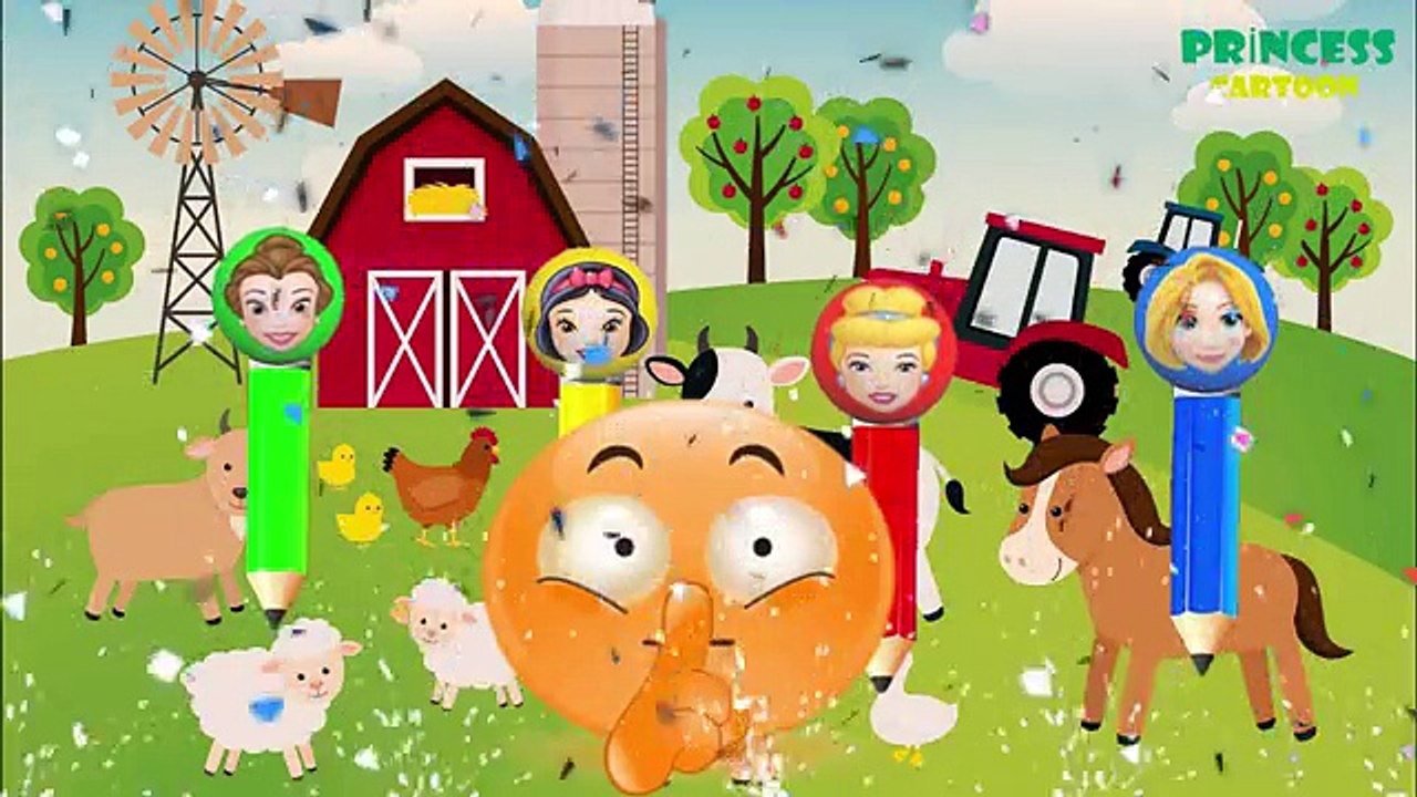 Learn Colors with Wrong Heads Surprise Eggs Disney Princess Nursery Rhymes Finger Family Song