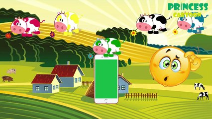 Vacas ,Los Teléfonos De Color, Cabezas incorrectas Videos de para niños En Espan