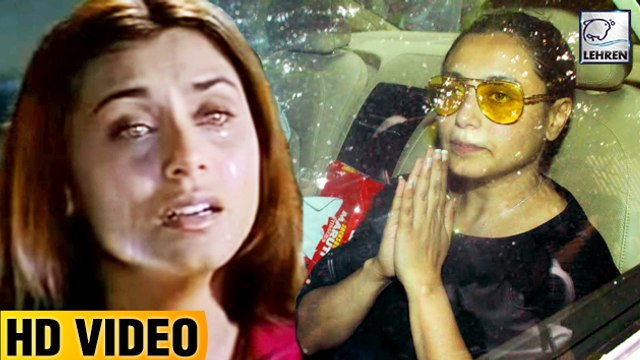 Rani Mukerji CRYING At Father Ram Mukherjee's Last Rites