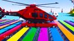 LEARN COLOR Helicopter on Cars w Spiderman cartoon for kids - Superheroes for babies