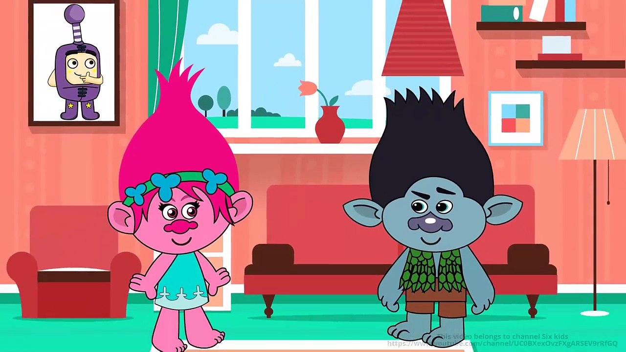 Trolls Poppy and Daddy Branch found ice cream on the moon space TROLLS FINGER FAMILY FULL EPISODE