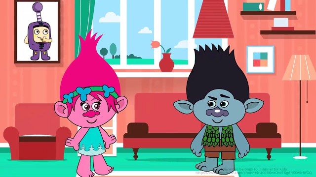 Trolls Poppy and Daddy Branch found ice cream on the moon space TROLLS FINGER FAMILY FULL EPISODE