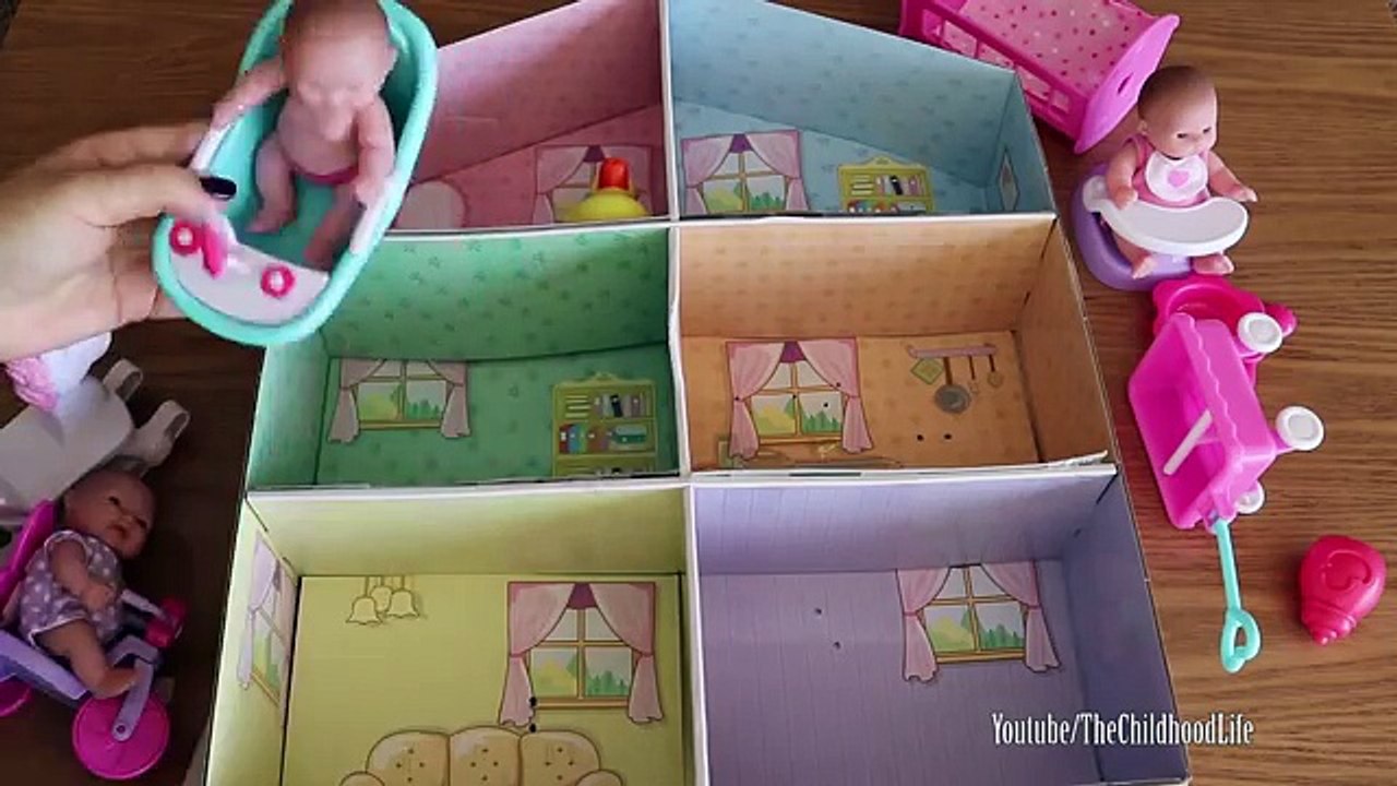 Baby Dolls Bath Time Bed time feeding time Play time Lots to love Babies House & Little girl