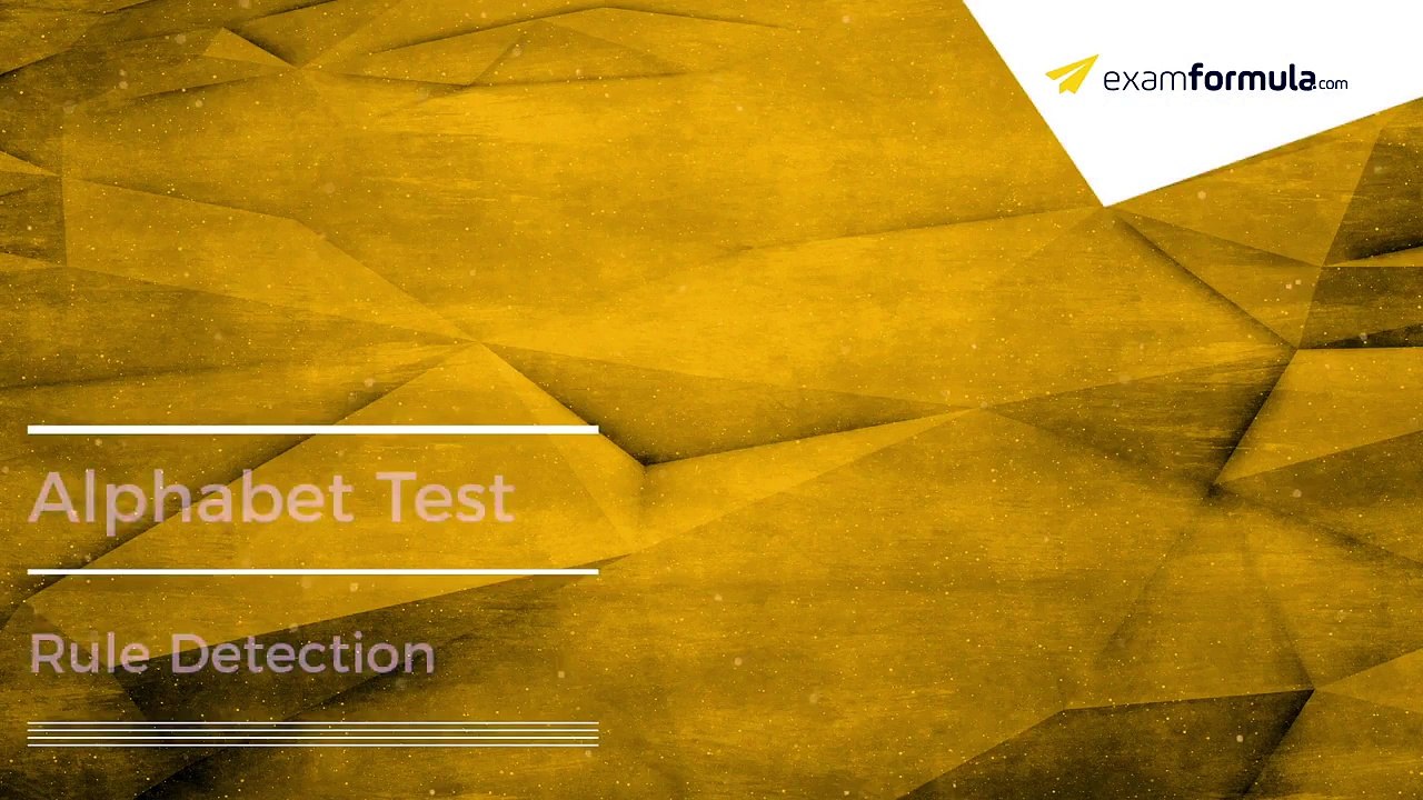 Alphabet test reasoning tricks - SBI PO-Clerk, IBPS PO-Clerk, SSC CGL, CHSL, LIC, RBI, Railways