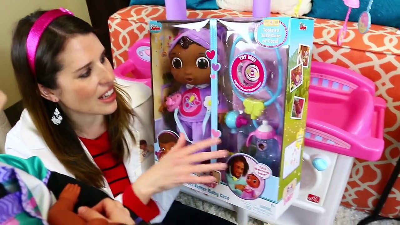 New Baby Doctor Check Up Disney Doc McStuffins Baby Hospital Cece Broken Leg & Moana