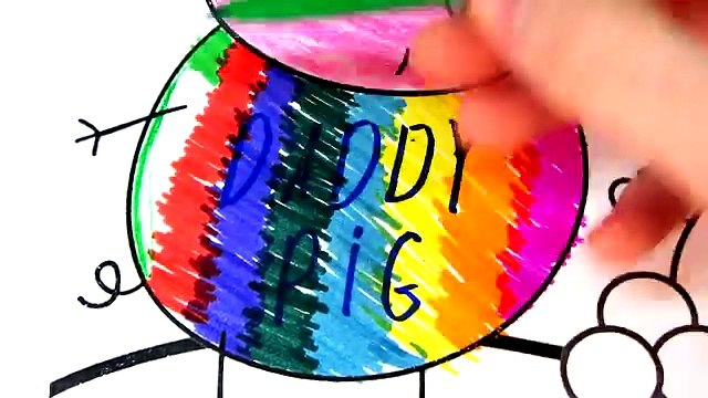 Peppa Pig and Her Family in New Car Coloring Book Pages Kids Fun Art Activities Video For Kids