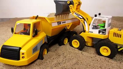 Bagger Kinderfilm deutsch: BRUDER + PLAYMOBIL Bagger Baustelle | Bagger Kinderfilm deutsch