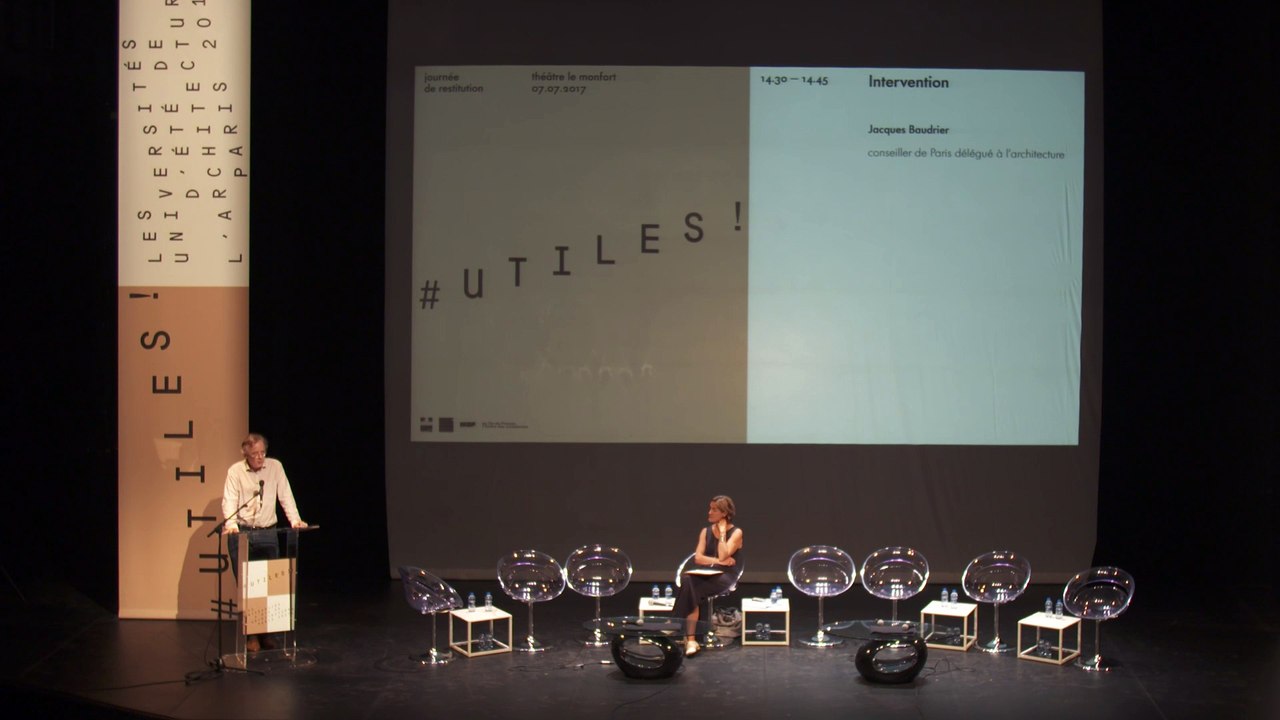 Jacques Baudrier aux Universités d'été de l'architecture 2017