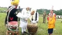 Narendra Modi Playing Drum In Meghalaya   Six Sigma Films