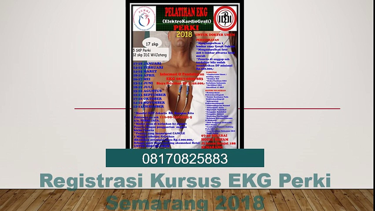 08170825883 Registrasi Kursus EKG Perki Semarang 2018
