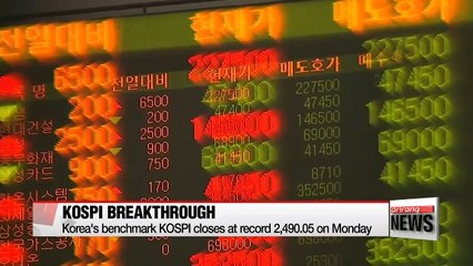 S. Korean stocks rise to another all-time high