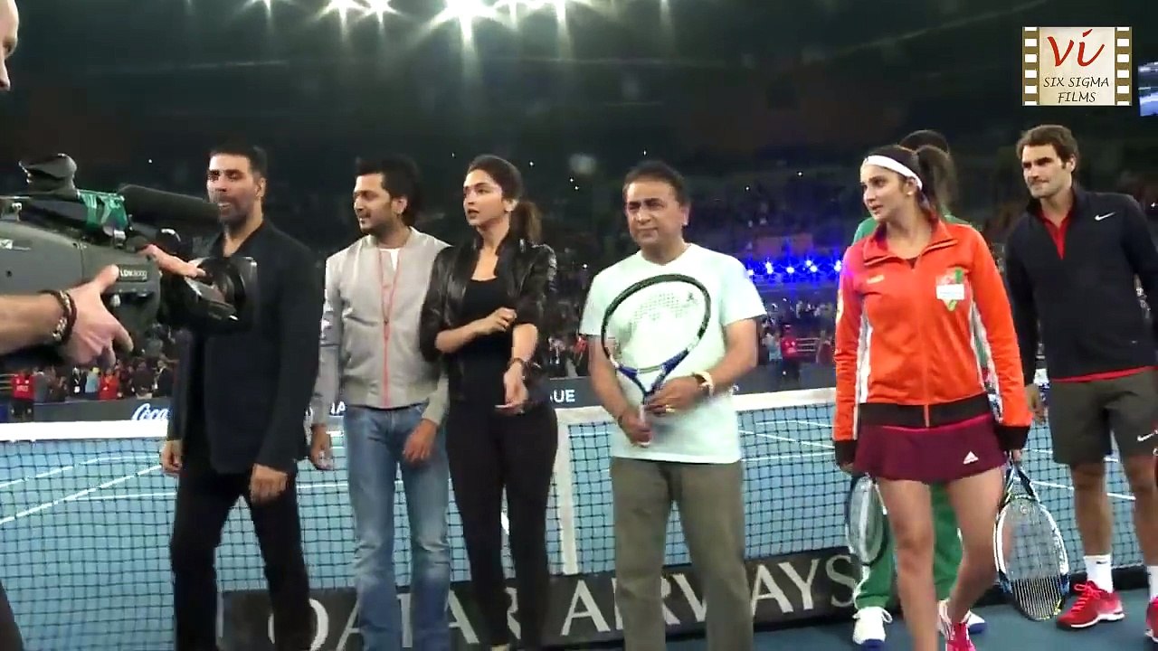 Deepika Padukone Plays Tennis With Novak Djokovic & Roger Fedrer   Rare Footage   Six Sigma Films