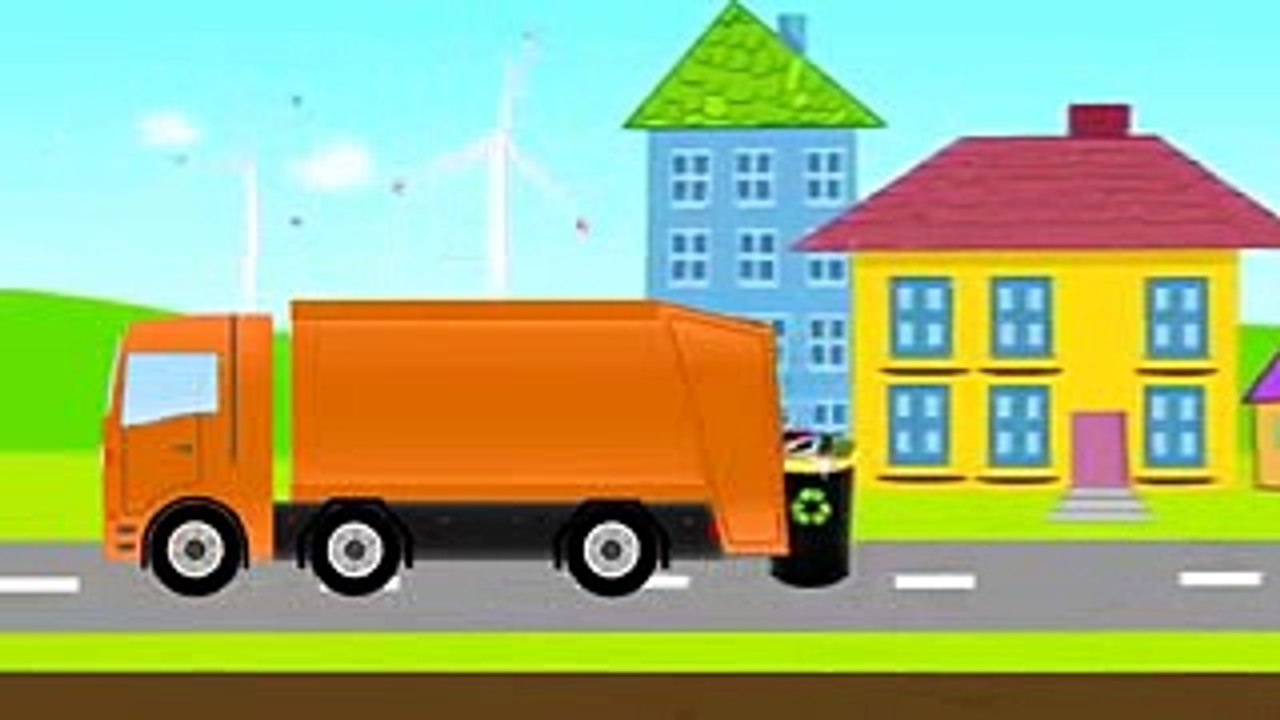 Kartun Mobil Anak Animasi Kartun Anak Mobil Truk, Mobil Sampah, Beko