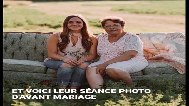 La séance photo pleine d'émotions d'une future mariée avec sa grand-mère malade