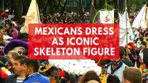 Skeletons fill Mexican streets in lead up to Day of the Dead celebrations