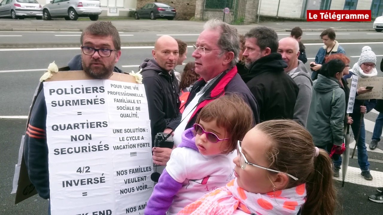 Vannes. Des policiers manifestent leur ras-le-bol